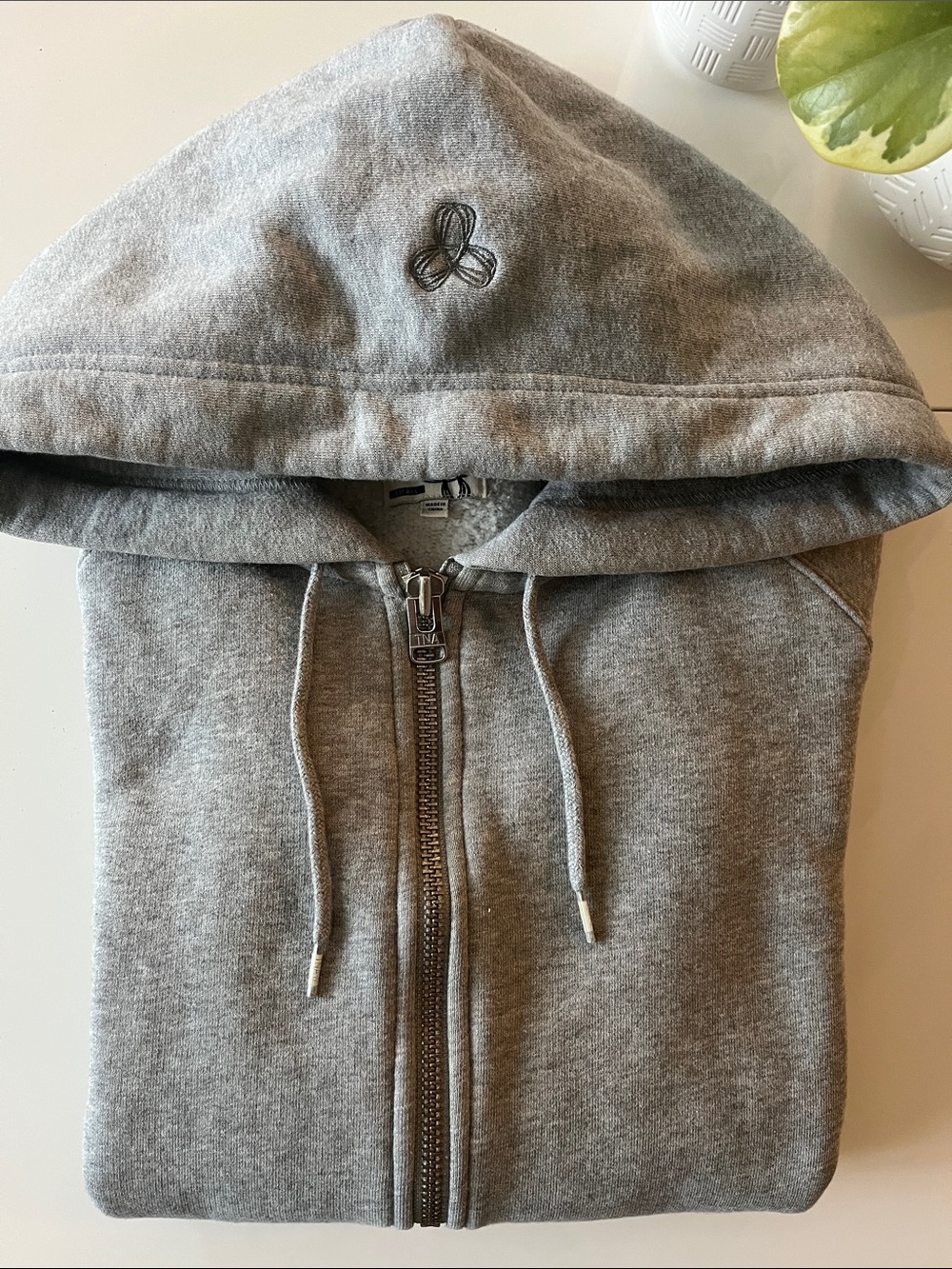 Aritzia TNA LONG Zip-Up Hoodie Sweatshirt OG style Grey